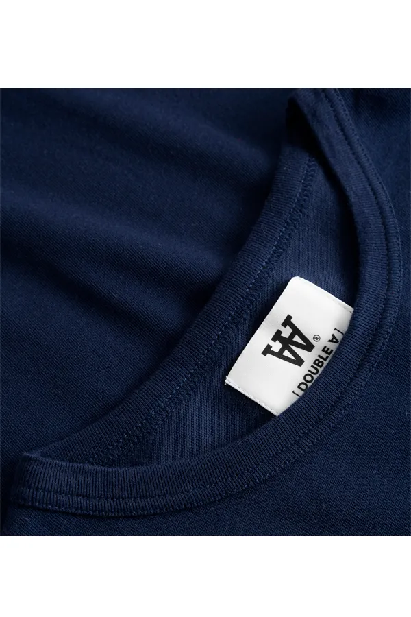 Wood Wood Double A Patch L/S Tee Navy