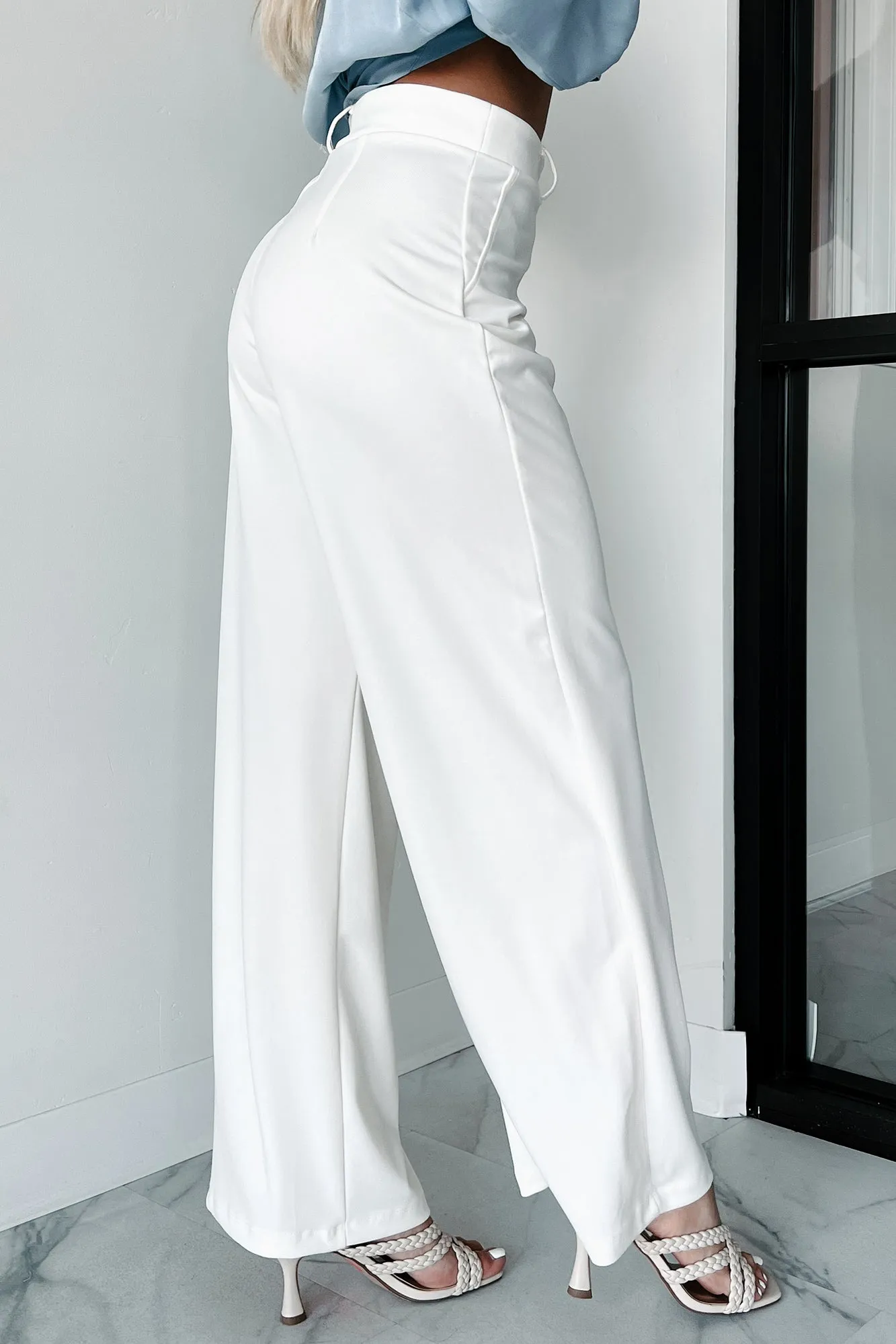 Working Together Wide Leg Pants (Off White)