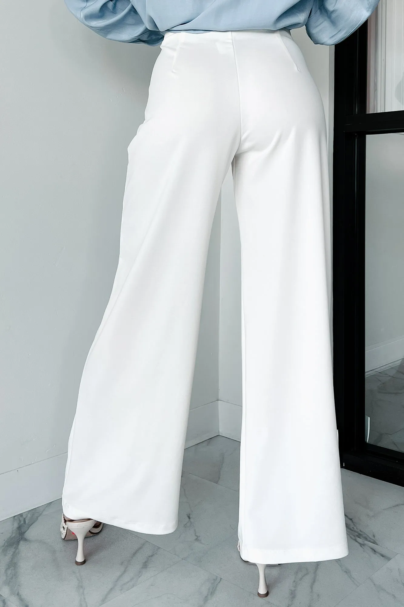 Working Together Wide Leg Pants (Off White)