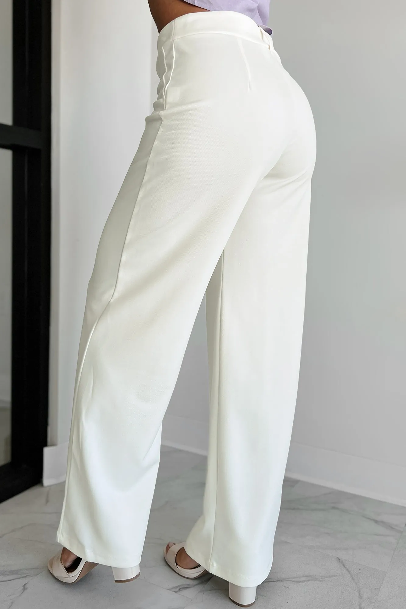 Working Together Wide Leg Pants (Off White)