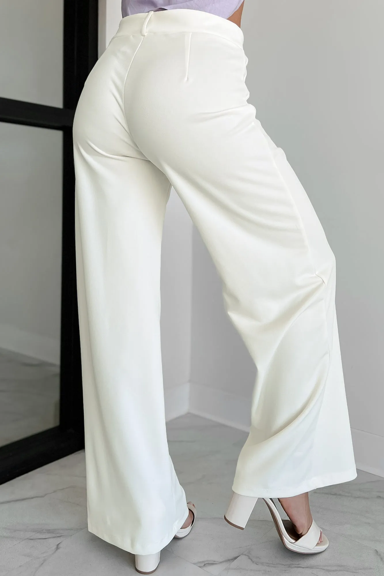 Working Together Wide Leg Pants (Off White)