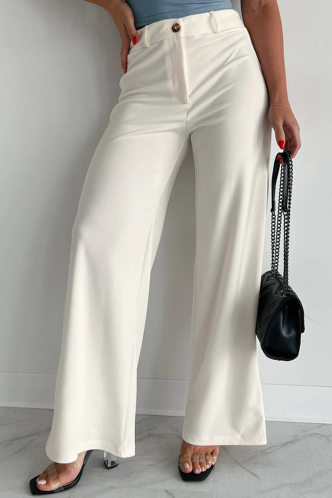 Working Together Wide Leg Pants (Off White)