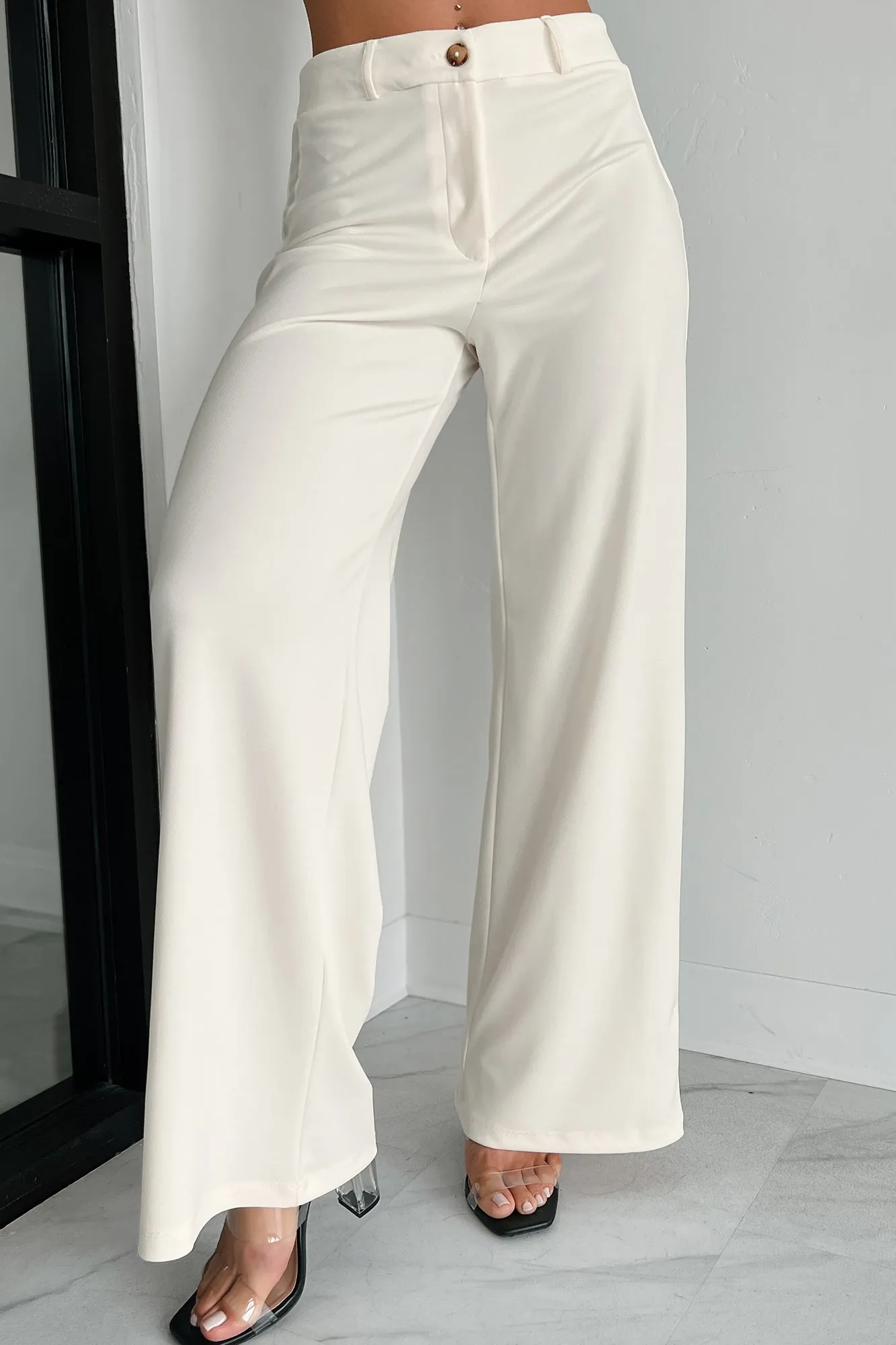 Working Together Wide Leg Pants (Off White)