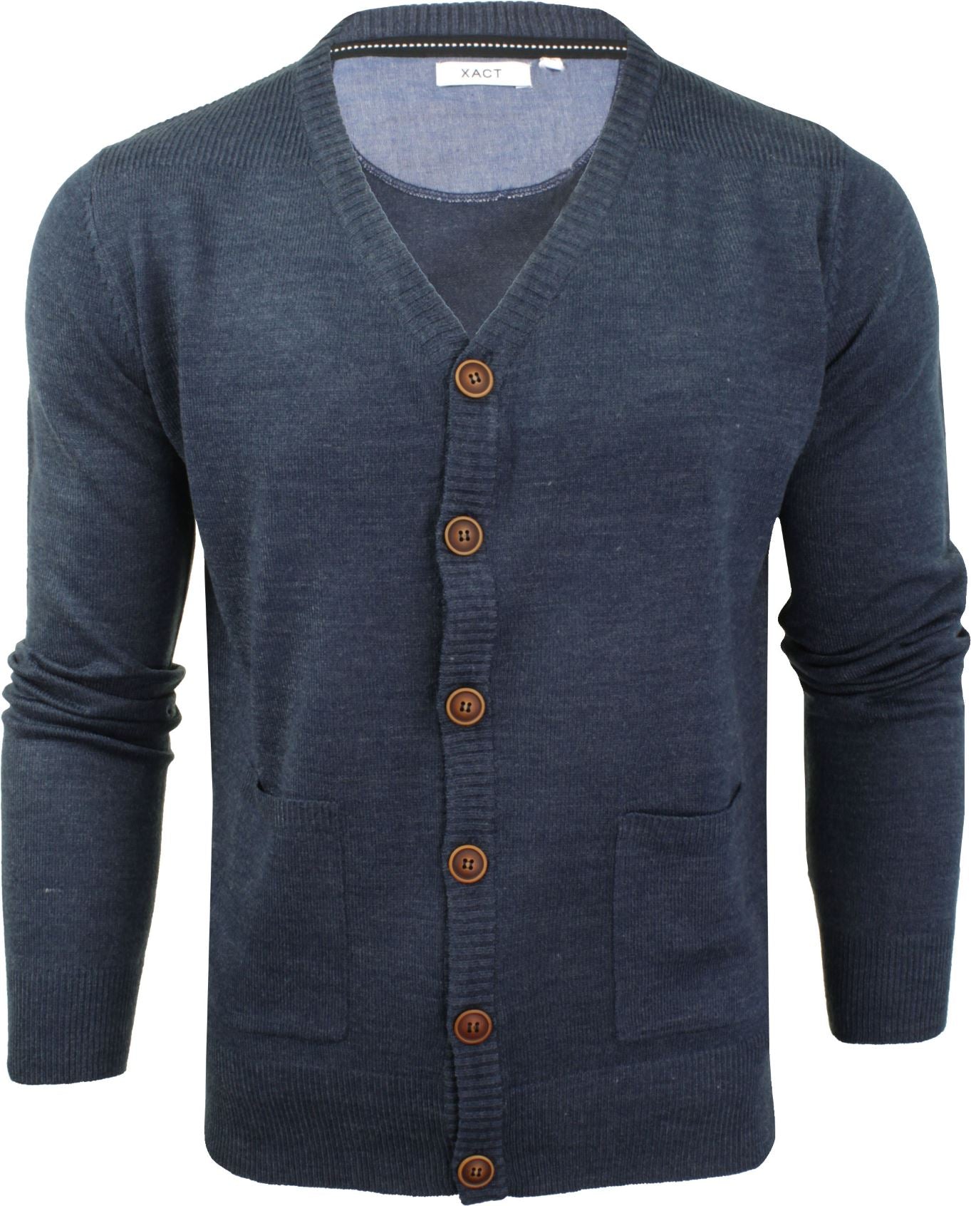 Xact Mens Cardigan Button Front Fashion Jumper